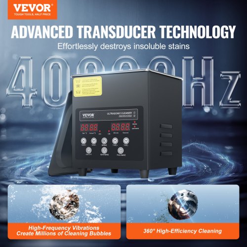 2L Ultra Sonic Cleaner 60W Digital Sonic Cleaning Machine with Gentle Mode