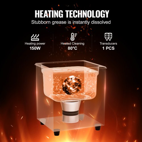 2L Ultra Sonic Cleaner 60W Digital Sonic Cleaning Machine with Gentle Mode
