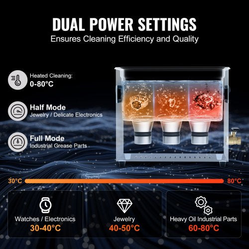 6L Ultra Sonic Cleaner 180W Digital Ultrasonic Cleaning Machine with Gentle