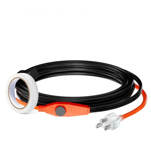 Pipe Heating Cable 12FT 7WFT Heat Tape for Pipes with Builtin Thermostat