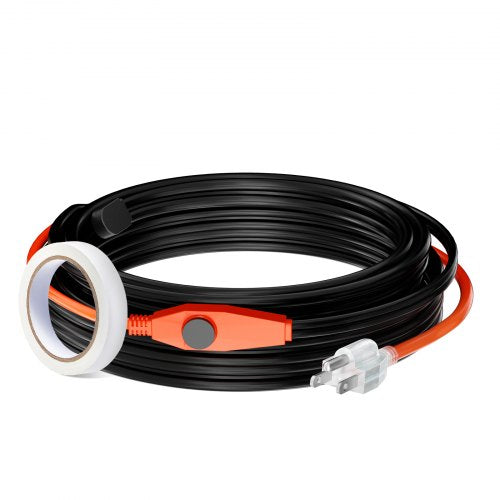 Pipe Heating Cable 30FT 7WFT Heat Tape for Pipes with Builtin Thermostat