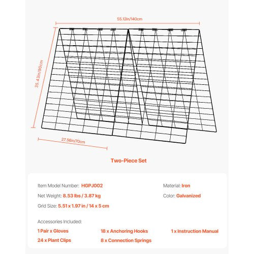 Cucumber Trellis for Climbing Plants 35 x 55 Foldable Cucumber Trellis