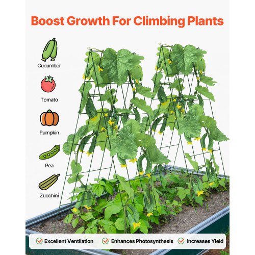 Cucumber Trellis for Climbing Plants 39 x 32 Foldable Cucumber Trellis