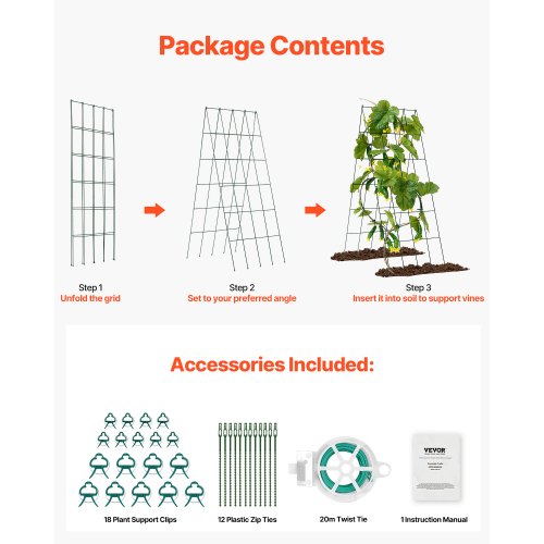 Cucumber Trellis for Climbing Plants 39 x 32 Foldable Cucumber Trellis