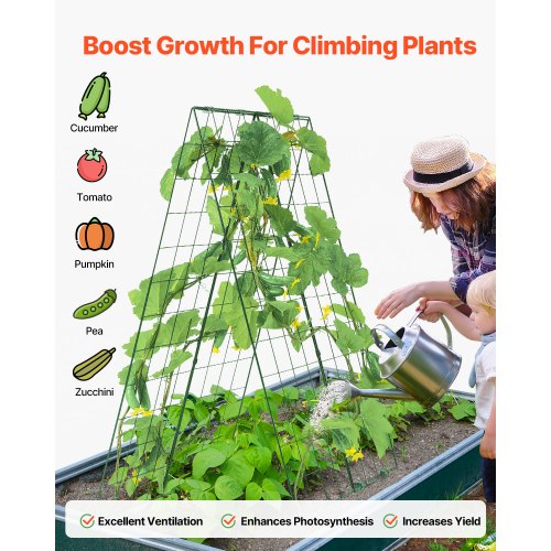 Cucumber Trellis for Climbing Plants 46 x 32 Foldable Cucumber Trellis