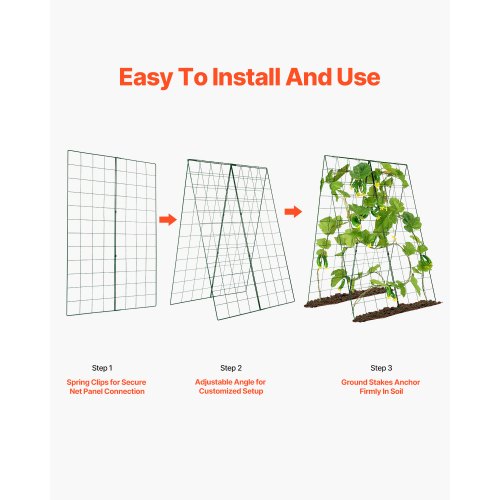 Cucumber Trellis for Climbing Plants 46 x 32 Foldable Cucumber Trellis