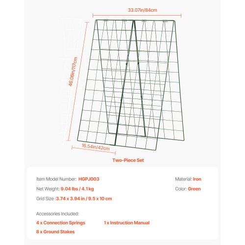 Cucumber Trellis for Climbing Plants 46 x 32 Foldable Cucumber Trellis