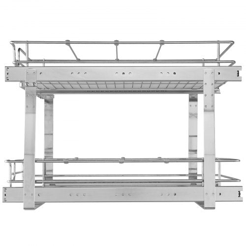 2 Tier 14Wx21Dx15H Pull Out Cabinet Organizer Heavy Duty Slide Out