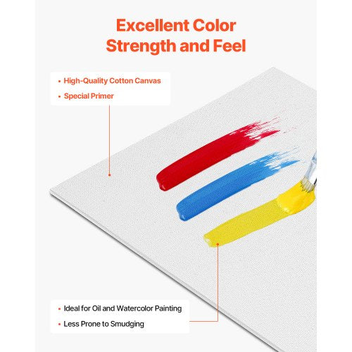 Canvas Boards for Painting 8 x 10 Inch White Canvases for Painting 72 Pack
