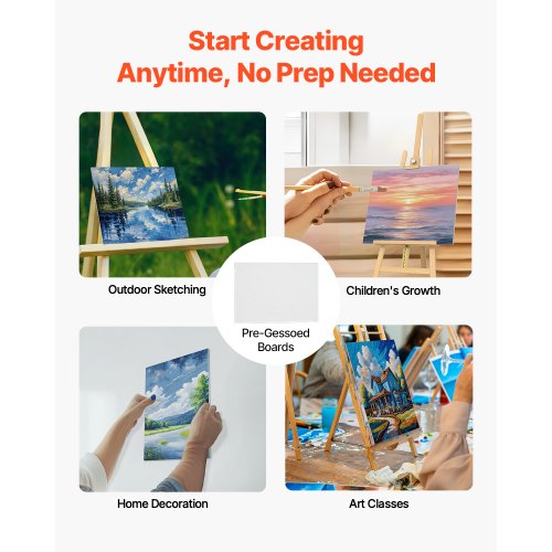 Canvas Boards for Painting 9 x 12 Inch White Canvases for Painting 24 Pack