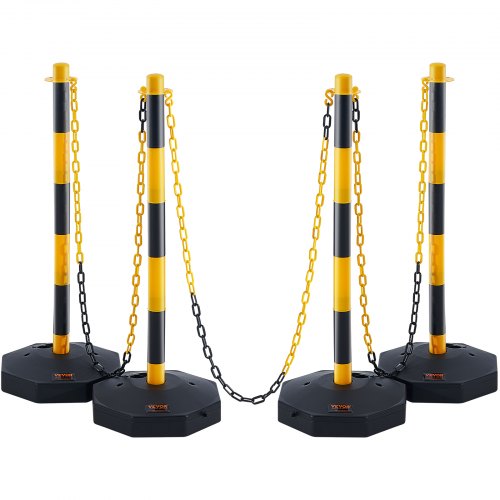 Adjustable Traffic Delineator Post Cones 4 Pack Traffic Safety Delineator