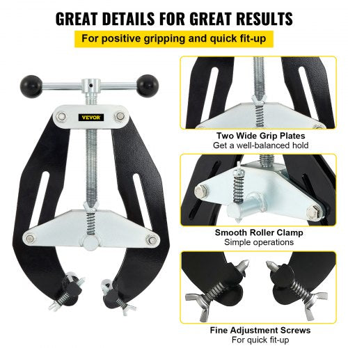 Pipe Clamp 2 to 6 in High Strength Ultra Clamp with Quick Acting Screws