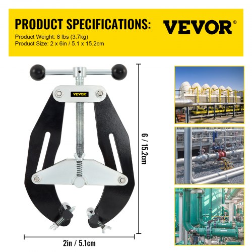 Pipe Clamp 2 to 6 in High Strength Ultra Clamp with Quick Acting Screws