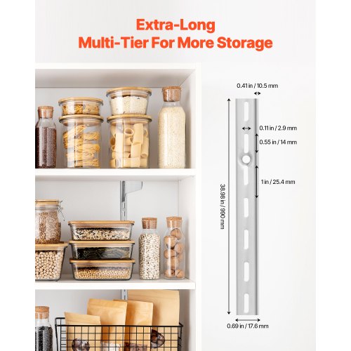 Shelf Pilaster 39inch 10 Pack Upright Wall Shelving System Heavy Duty