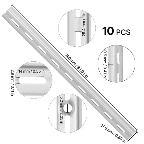 Shelf Pilaster 39inch 10 Pack Upright Wall Shelving System Heavy Duty