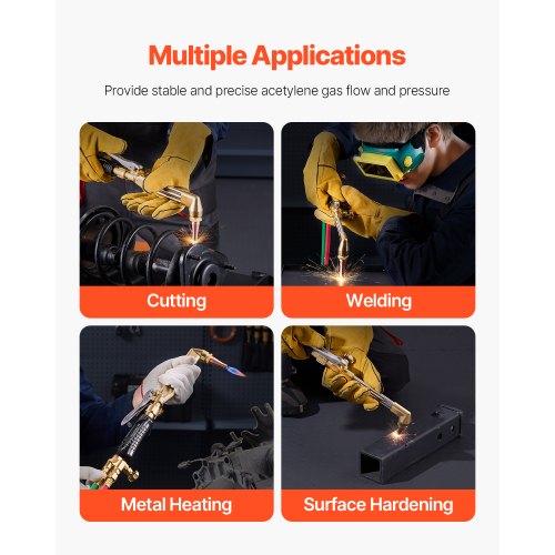 Oxygen Acetylene Torch Kit Gas Welding Cutting 12Pcs Oxy Brazing Tool Set With