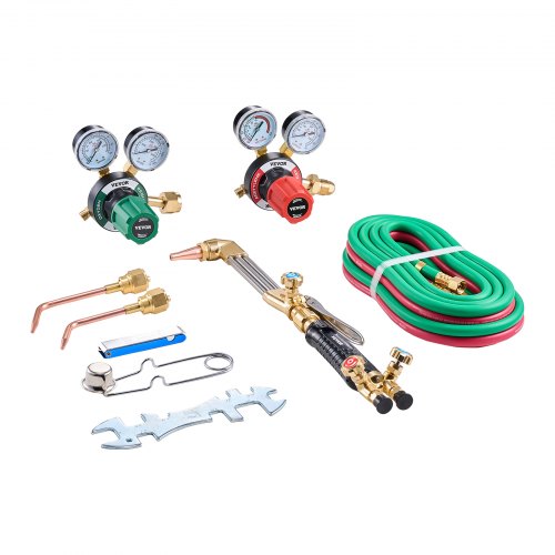 Oxygen Acetylene Torch Kit Gas Welding Cutting 12Pcs Oxy Brazing Tool Set With