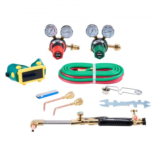 Oxygen Acetylene Torch Kit Gas Welding Cutting 12Pcs Oxy Brazing Tool Set With