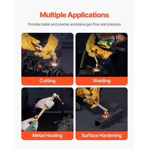 Oxygen Acetylene Torch Kit Gas Welding Cutting Torch Kit 14PCS Portable