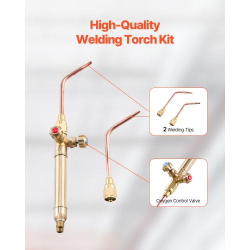 Oxygen Acetylene Torch Kit Gas Welding Torch Kit 14PCS Portable Oxy