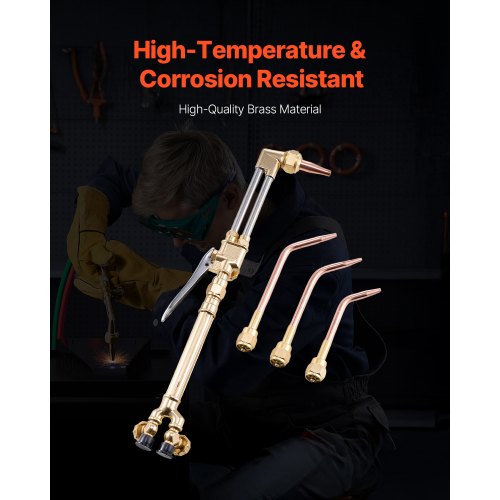 Oxygen Acetylene Torch Kit Gas Welding Cutting 14Pcs Portable Oxy Brazing Set