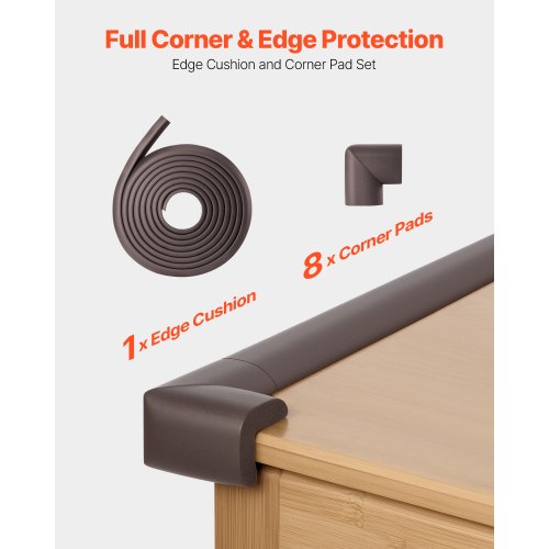 Baby Proofing Edge Corner Protector 18 Ft Cushion 8 Pads Soft Nbr Foam 3M