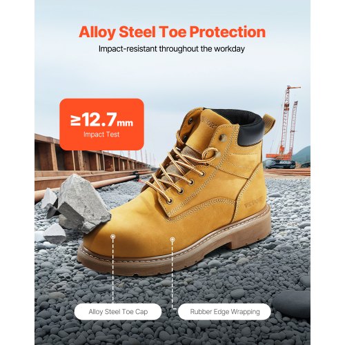 Steel Toe Work Boots US Size 11 Waterproof Work Boots for Men