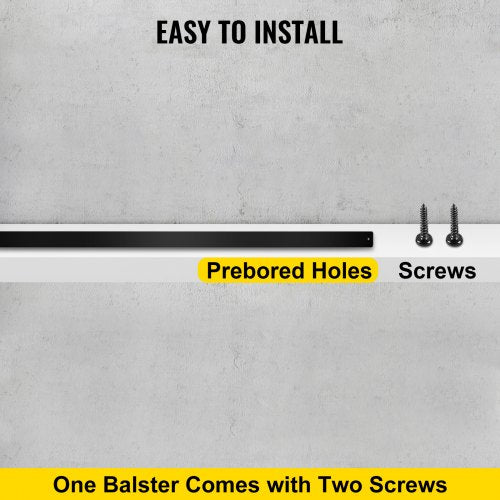 Deck Balusters 76 Pack Metal Spindles 295X1X02 Staircase Baluster With Screws