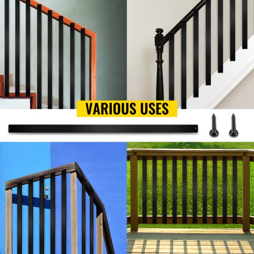 Deck Balusters 76 Pack Metal Spindles 295X1X02 Staircase Baluster With Screws