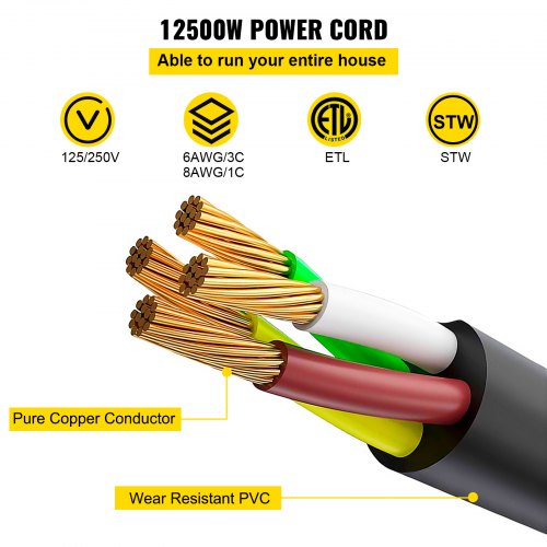 50Ft 50 Amp Rv Extension Cord Durable Premium Power 265Mm Wire Diameter Copper