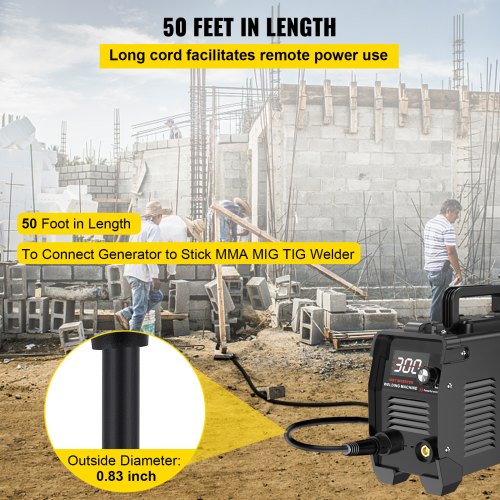 Welder Extension Cord 40Amp 50ft 250V Welding Power Cord with NEMA 650