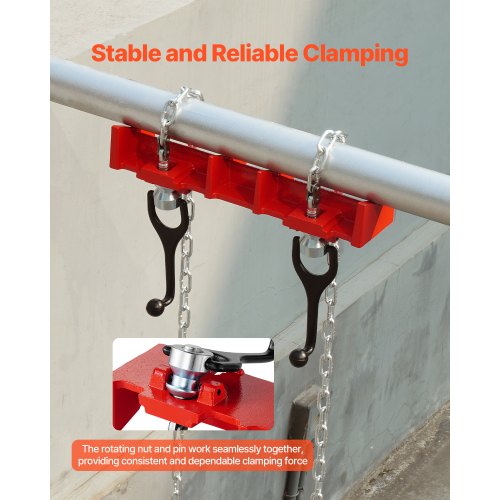Pipe Welding Vise 12 to 8 Pipe Welding Clamp with Dual Chains Crank