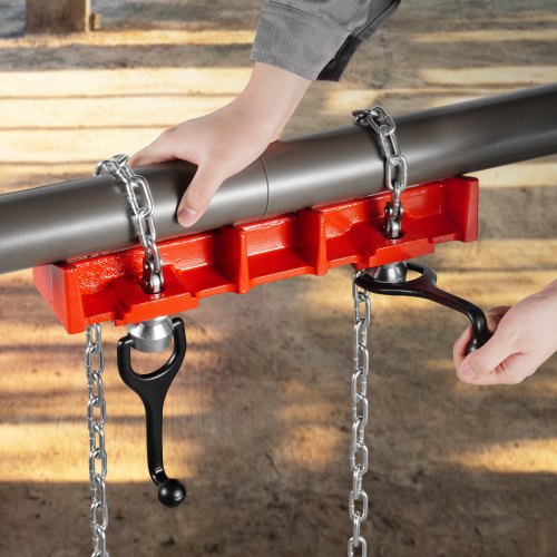 Pipe Welding Vise 12 to 8 Pipe Welding Clamp with Dual Chains Crank