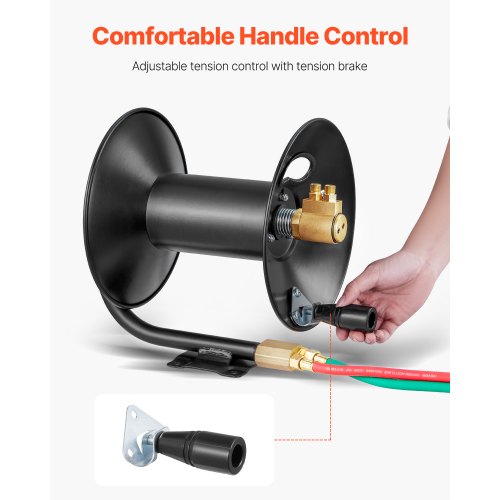 Welding Hose Reel Hand Crank Rewind Hose Reel with 3FT Leadin Hose and 916