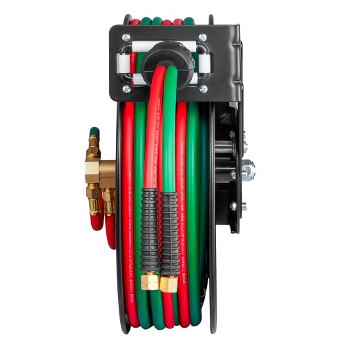 Retractable Welding Hose Reel 14Inch X 50Ft Twin Oxygen Acetylene Rubber Max