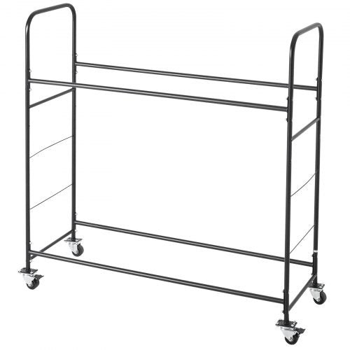 Rolling Tire Storage Rack 2Shelf Holder And Transport Trailer For Garage