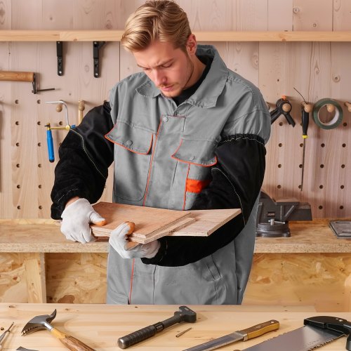 Flame Resistant Welding Work Sleeves Heavy Duty Cowhide Leather Fr Cotton Arm