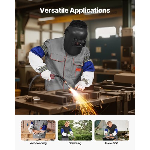 Flame Resistant Welding Sleeves Heavy Duty Sheepskin Fr Cotton Arm Protection