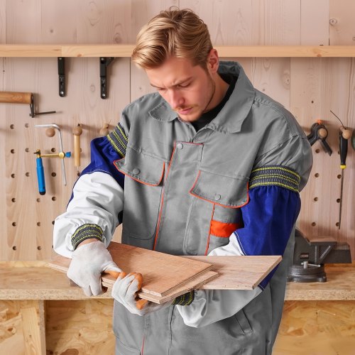 Flame Resistant Welding Sleeves Heavy Duty Sheepskin Fr Cotton Arm Protection