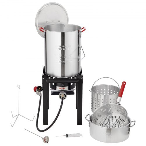 Turkey Deep Fryer 30qt Turkey 10qt Fish Steamer Cooker Set Outdoor