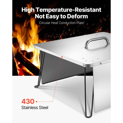 Fire Pit Heat Deflector 254x254x146 inch Square Outdoor Burner Cover