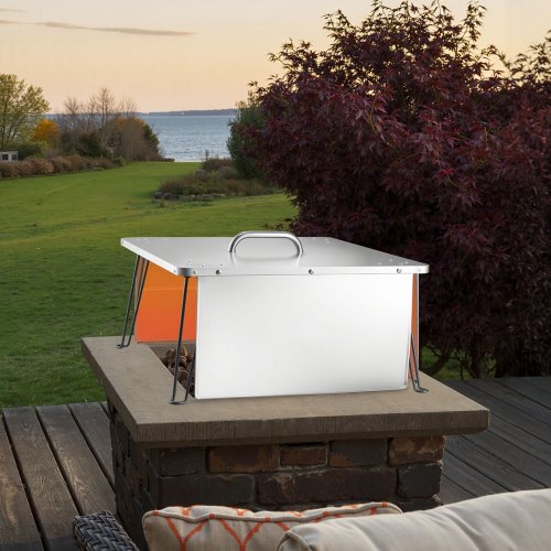 Fire Pit Heat Deflector 254x254x146 inch Square Outdoor Burner Cover