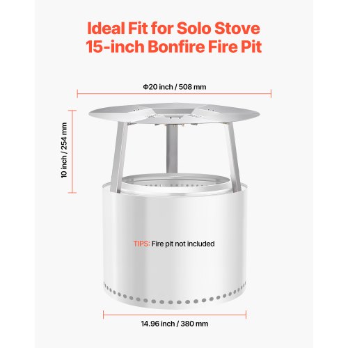 Fire Pit Heat Deflector for Solo Stove Yukon 20 inch Bonfire Heat Warden
