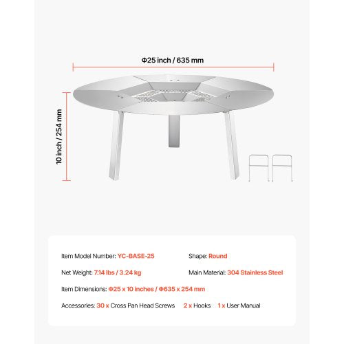 Fire Pit Heat Deflector for Solo Stove Yukon 25 inch Bonfire Heat Warden