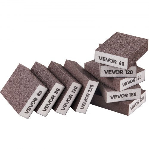 Sanding Sponge 10 Pcs 6080120180220 Grit Assortment2 Each Washable