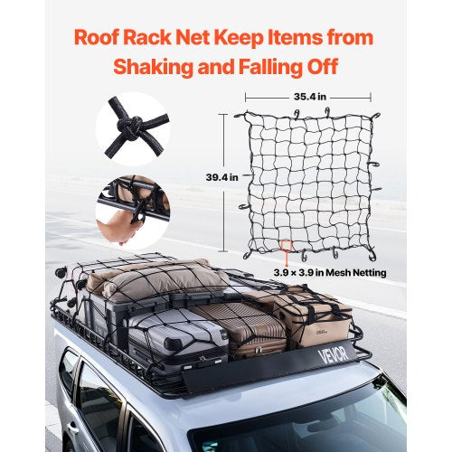 Roof Rack Basket 64 X 50 4.1 In Universal Rooftop Cargo Carrier With Two 354