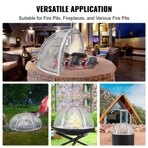 Firepit Spark Screen Lid 36 Diameter Outdoor Firepit Ring Cover Round
