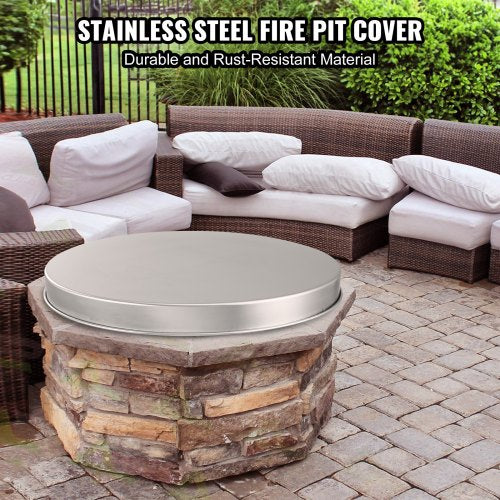 Fire Pit Cover Lid 20 Portable Firepit Spark ScreenStainless Steel Steel