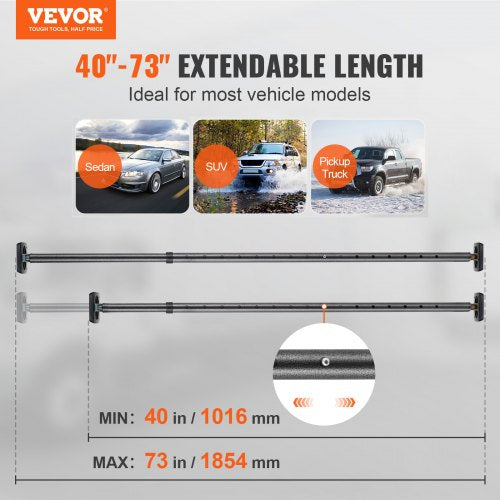 KFFKFF Cargo Stabilizer Adjustable Truck Bed Bar from 40 to 73 Robust