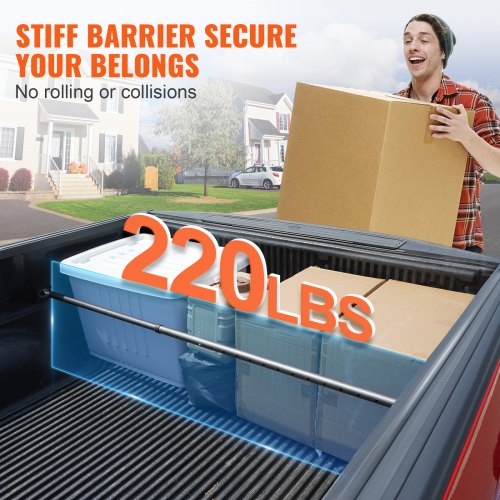 KFFKFF Cargo Stabilizer Adjustable Truck Bed Bar from 40 to 73 Robust